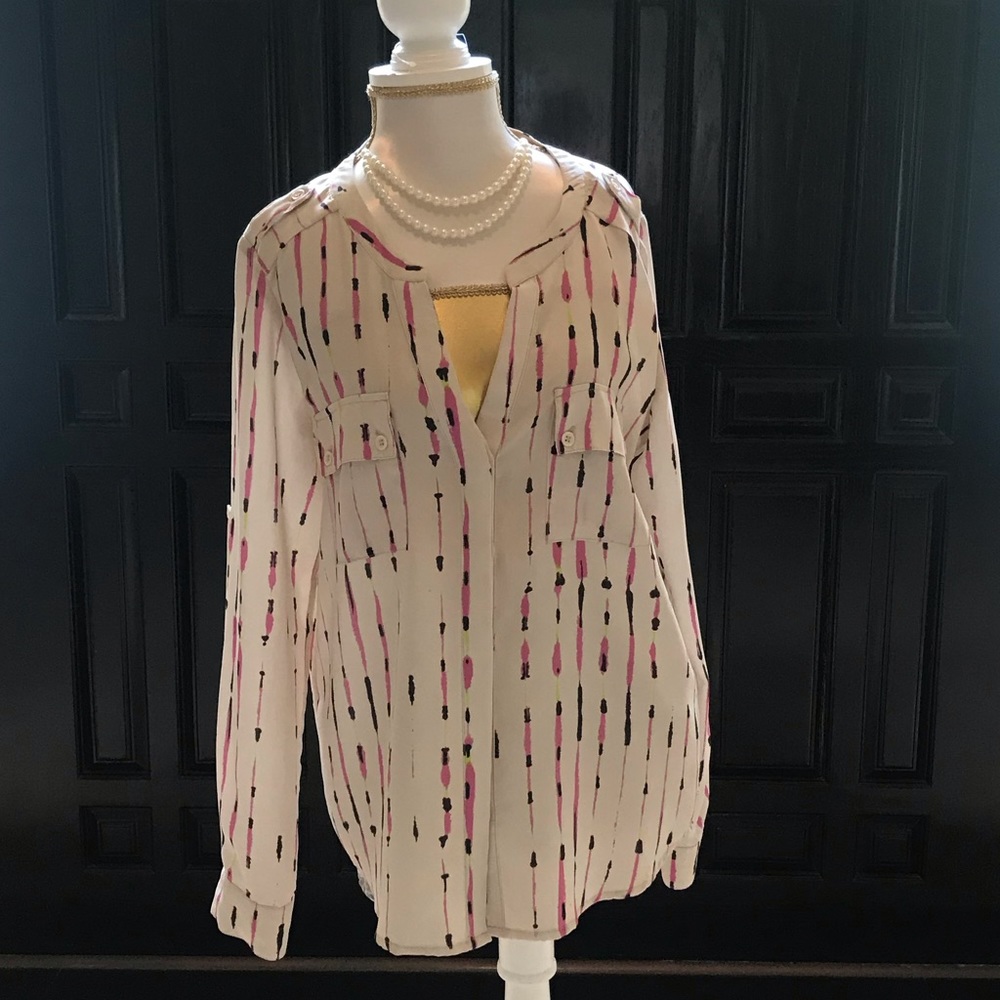 Aqua button up blouse